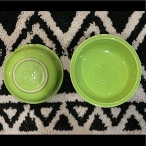 6 green HLC Fiesta bowls